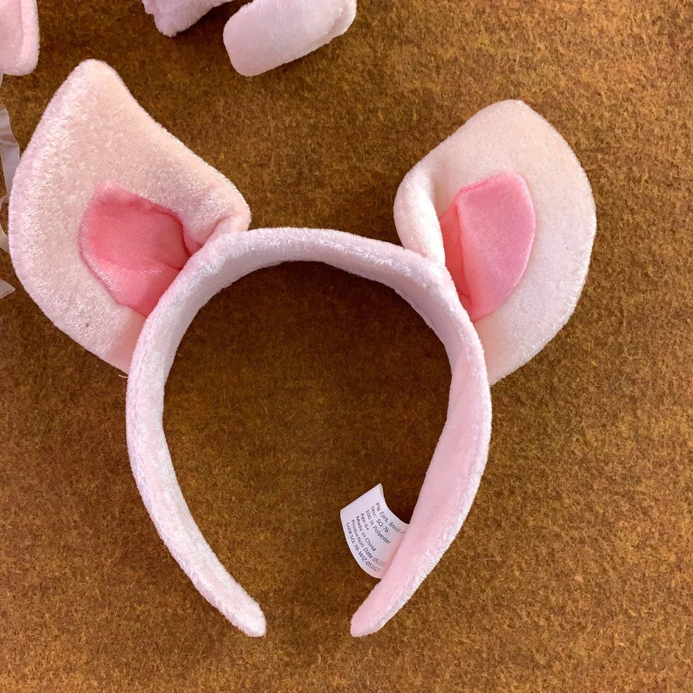 Squirrel Products Kids OS Pink Plush Pig Ears Snout Tail Costume Accessory Set